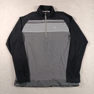 Travis Mathew Pullover Mens XL Gray Vandenburg Performance 1/4 Zip Golf